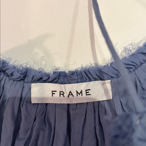 Frame Denim Women’s Shirt Top Spaghetti Straps Blue Cotton size Small - Picture 6 of 10